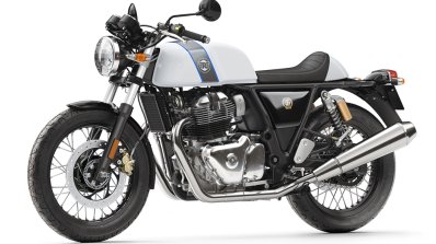 Royal Enfield Continental GT 650 Twin White press shot front left quarter