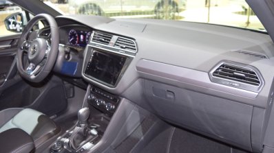 VW Tiguan R-Line dashboard passenger side view at 2017 Dubai Motor Show