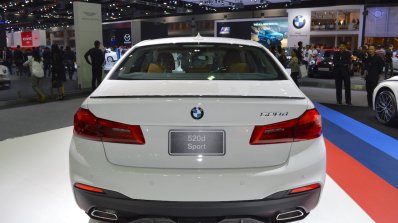 2017 BMW 5 Series with BMW M Performance accessories rear at 2017 Thai Motor Expo