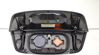 2018 Nissan Leaf charging port at 2017 Thai Motor Expo