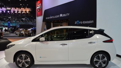 2018 Nissan Leaf left side at 2017 Thai Motor Expo