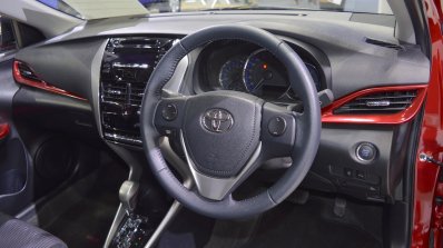 Accessorised Toyota Yaris Ativ dashboard at 2017 Thai Motor Expo