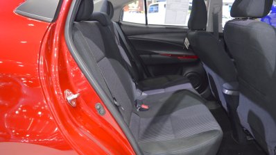 Accessorised Toyota Yaris Ativ rear seats at 2017 Thai Motor Expo