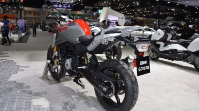 BMW G 310 GS rear left quarter at 2017 Thai Motor Expo