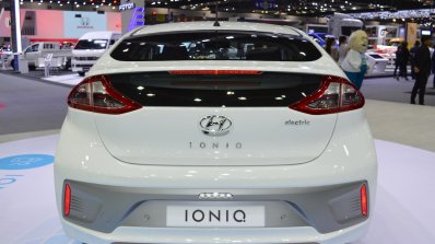 Hyundai Ioniq electric rear at 2017 Thai Motor Expo