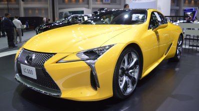 Lexus LC 500 front three quarters left side at 2017 Thai Motor Expo