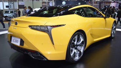 Lexus LC 500 rear three quarters at 2017 Thai Motor Expo