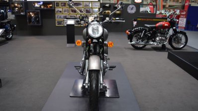Royal Enfield Classic 500 Gunmetal Grey front at 2017 Thai Motor Expo