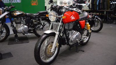 Royal Enfield Continental GT front left quarter at 2017 Thai Motor Expo