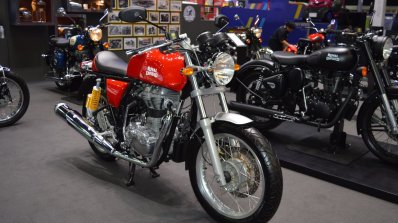 Royal Enfield Continental GT front right quarter at 2017 Thai Motor Expo