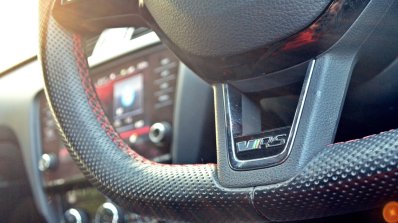 Skoda Octavia RS review test drive steering wheel