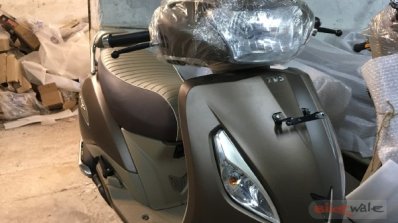 TVS Jupiter Classic Edition Matte Brown spotted headlight