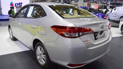 Toyota Yaris Ativ rear three quarters at 2017 Thai Motor Expo