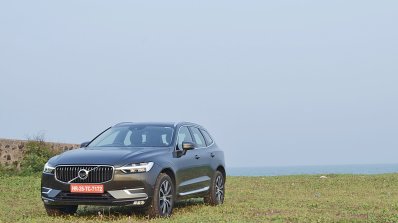 Volvo XC60 test drive review front three quarters view