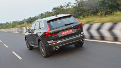 Volvo XC60 test drive review rear angle motion shot
