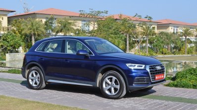 2018 Audi Q5 test drive review front three quarters