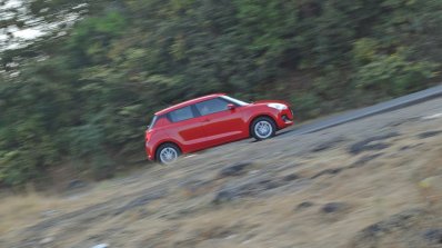 2018 Maruti Swift test drive review action shot side