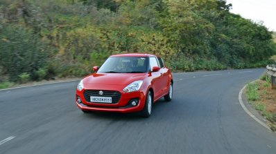 2018 Maruti Swift test drive review front angle motion