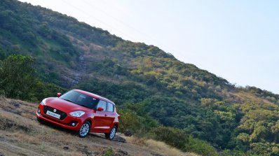 2018 Maruti Swift test drive review front angle tilt