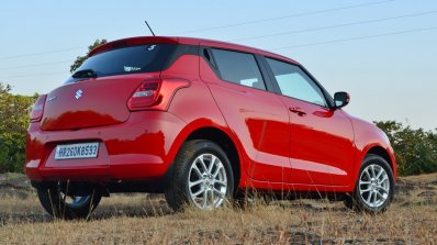 2018 Maruti Swift test drive review rear angle low