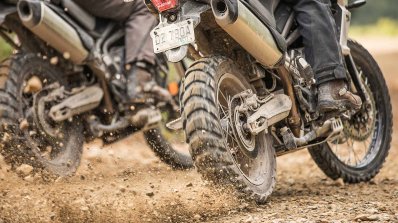 2018 Triumph Tiger 800 press rear action