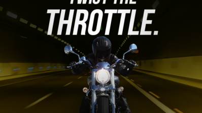 Hyosung Aquila Pro ABS banner front action