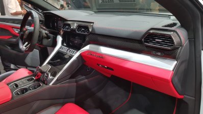 Lamborghini Urus dashboard passenger side view India launch