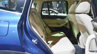 2018 BMW X3 rear seat at Auto Expo 2018