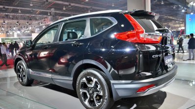 2018 Honda CR-V rear three quarters at Auto Expo 2018