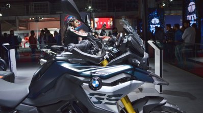 BMW F 850 GS tank right side at 2018 Auto Expo