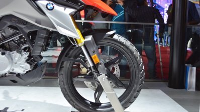 BMW G 310 GS front wheel at 2018 Auto Expo