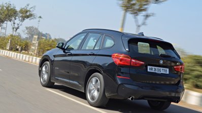 BMW X1 M Sport review rear angle motion shot