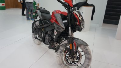 Bajaj Pulsar NS 200 with accessories front right quarter at Motobike Istanbul 2018