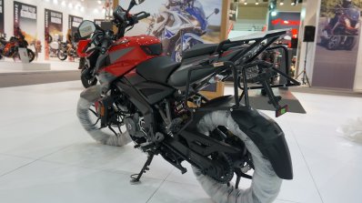 Bajaj Pulsar NS 200 with accessories rear left quarter at Motobike Istanbul 2018