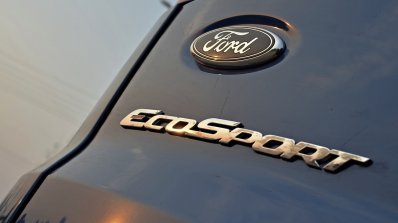 Ford EcoSport Petrol AT review badge