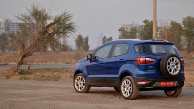 Ford EcoSport Petrol AT review rear angle view