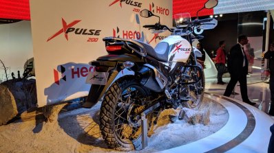 Hero XPulse 200 rear right quarter at 2018 Auto Expo
