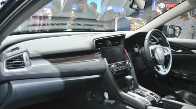 Honda Civic dashboard left side view at Auto Expo 2018