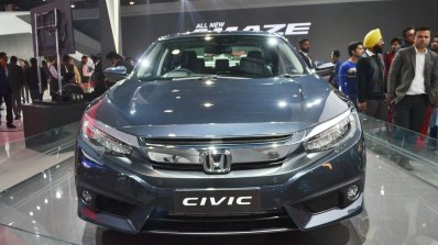 Honda Civic front at Auto Expo 2018