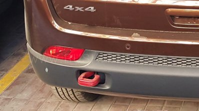 Jeep Compass Trailhawk red tow hook spy shot India