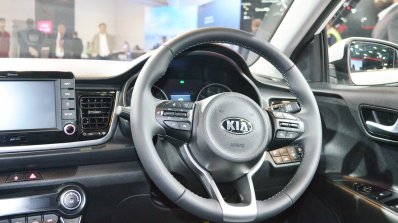 Kia Rio steering wheel at Auto Expo 2018