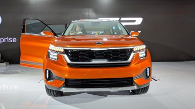 Kia SP Concept front at Auto Expo 2018