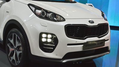 Kia Sportage front fascia at Auto Expo 2018