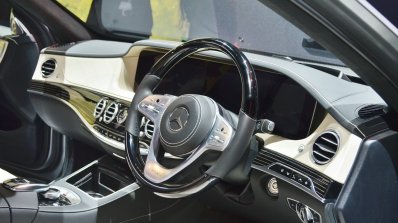 Mercedes-Maybach S 650 Saloon dashboard side view at Auto Expo 2018