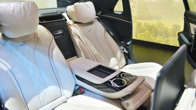 Mercedes-Maybach S 650 Saloon rear seats at Auto Expo 2018