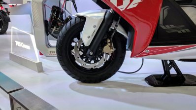 TVS Creon Concept front wheel at 2018 Auto Expo