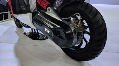 TVS Creon Concept rear wheel at 2018 Auto Expo