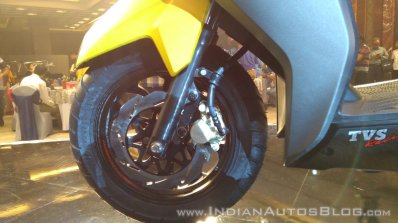 TVS Ntorq 125 India launch yellow front brake
