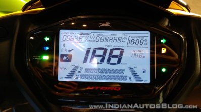 TVS Ntorq 125 India launch yellow instrument cluster