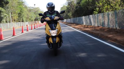 TVS Ntorq 125 front action first ride review